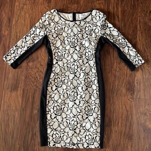New Bisou Bisou lace white/black dress